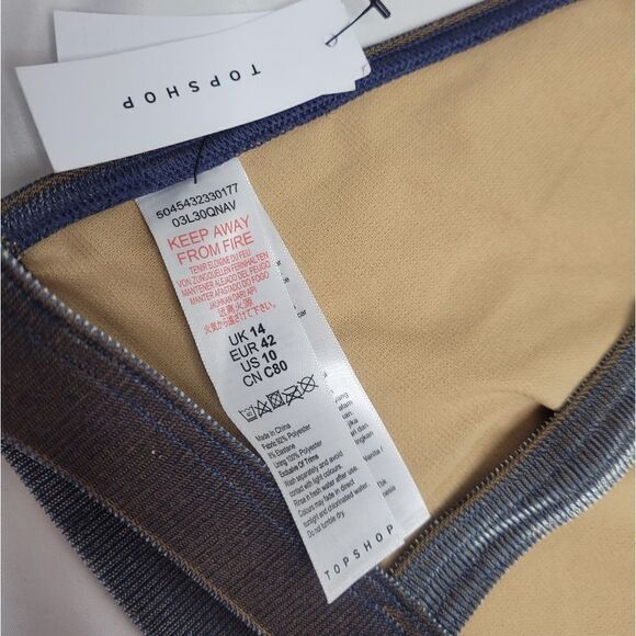 NEW TOPSHOP bralette ribbed velvet iridescent 10 - Picture 4 of 6